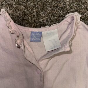 Disney Pooh & Piglet 6-9 Months Pink Buttoned Footsie